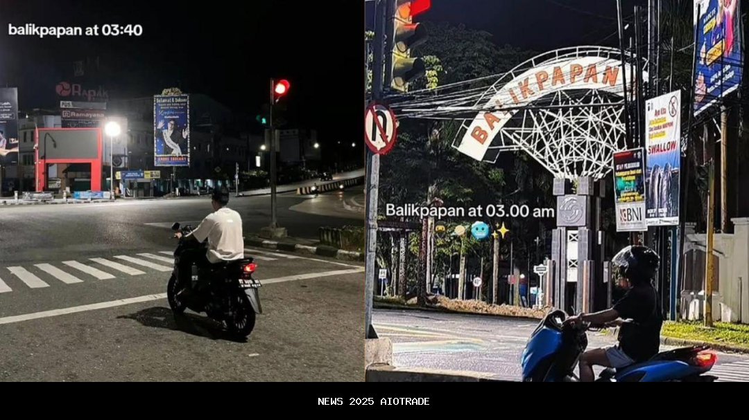 Tren Baru Balikpapan: Pose Lucu di Lampu Merah Malam