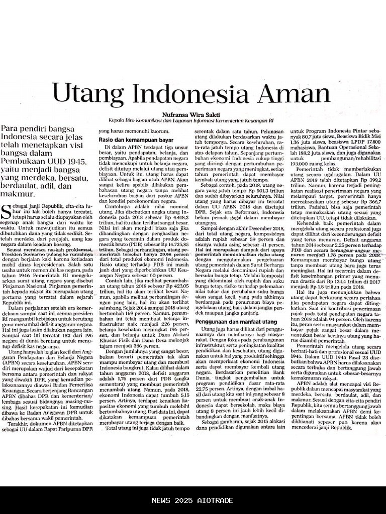 Utang Indonesia: Banyak, Tapi Aman?