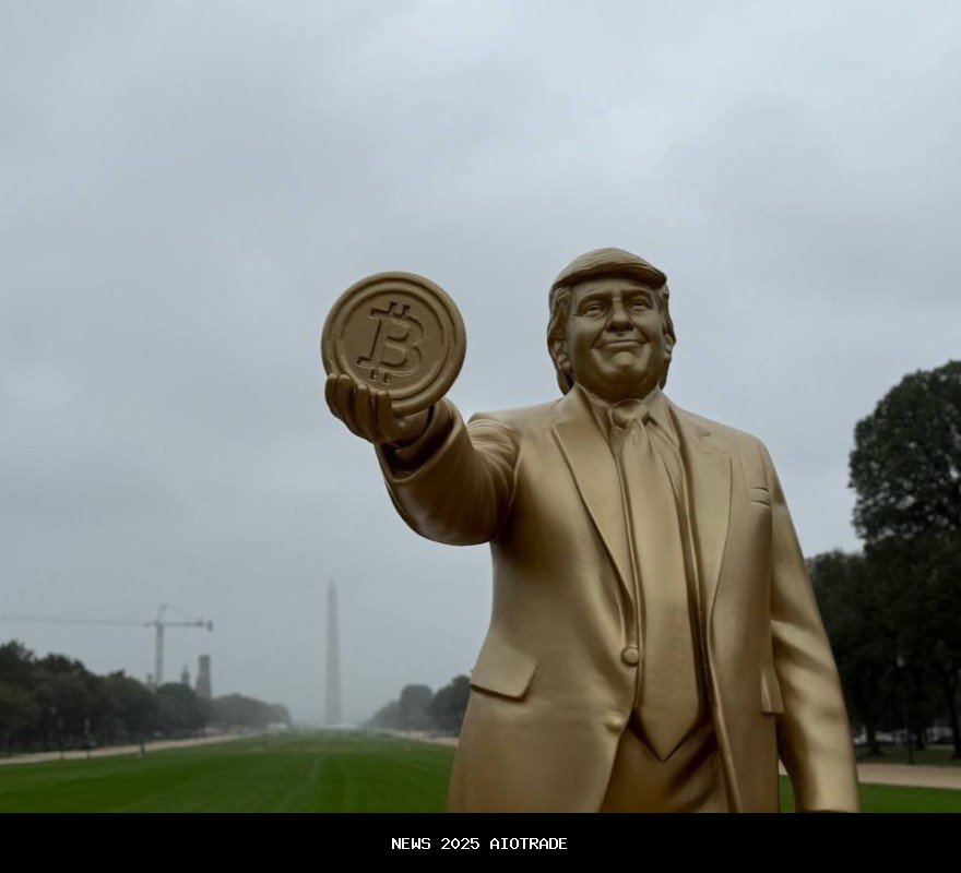 Seseorang baru saja mengungkapkan patung Trump yang memegang Bitcoin di luar Gedung Capitol AS