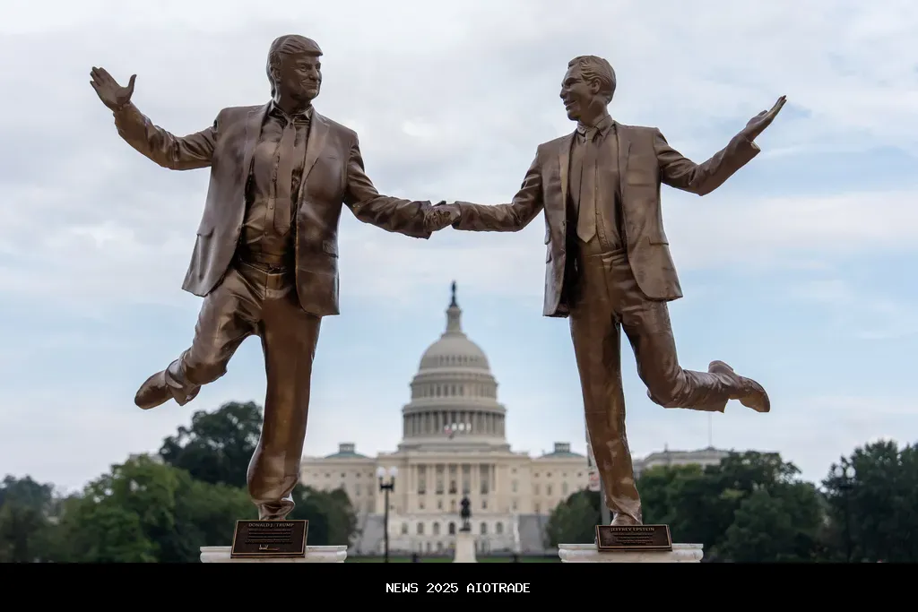 Patung 'persahabatan' Trump-Epstein dihapus dari National Mall setelah satu hari