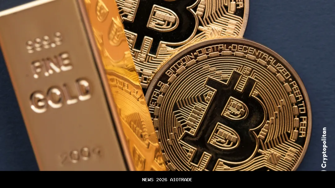 Korelasi 30 hari Bitcoin dengan emas berbalik negatif di -0,53