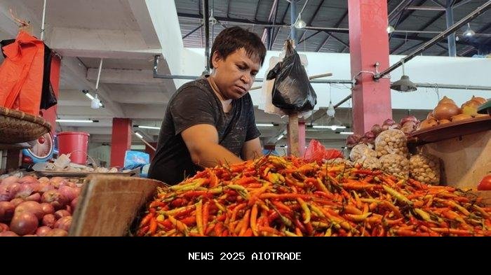 Harga Cabai dan Tomat di Pasar Rakyat Hulawa Gorontalo Turun Drastis