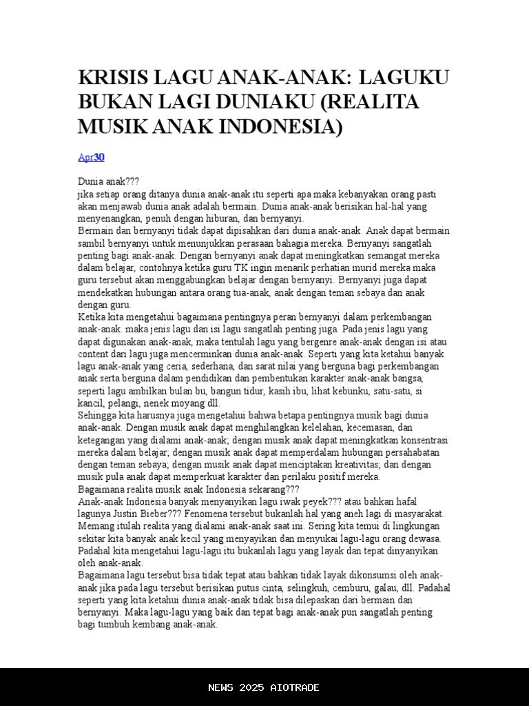 Krisis Lagu Anak, Deta Ryana Pencipta Lagu Kesehatan Mental Mengapresiasi 'Picnic' Arsy Hermansyah