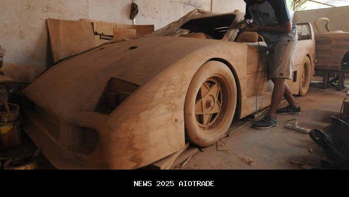 Dari bengkel Boyolali, miniatur mobil sport kayu Mujiono merambah pasar Eropa