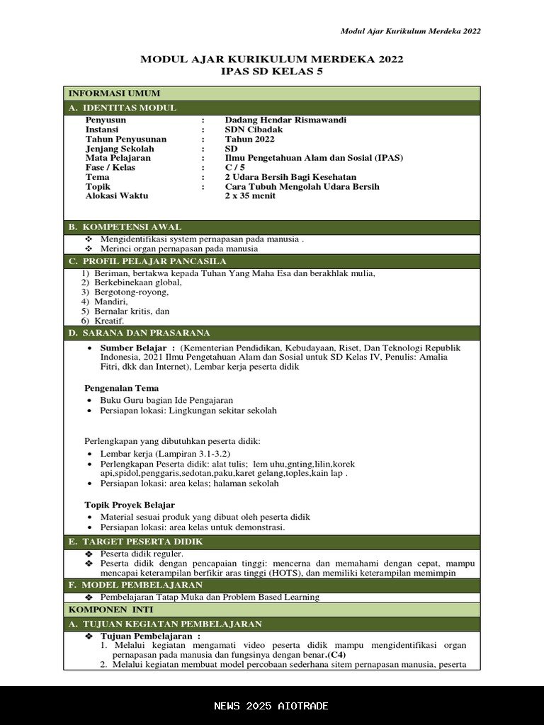Modul Pembelajaran Deep Learning IPAS Kelas 6 SD: Apakah Energi Bumi Akan Habis?