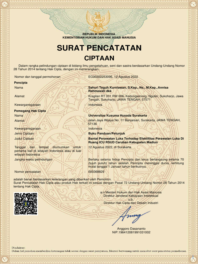 Sekda Aceh Mengapresiasi Inovasi ASN Penerima Sertifikat HAKI