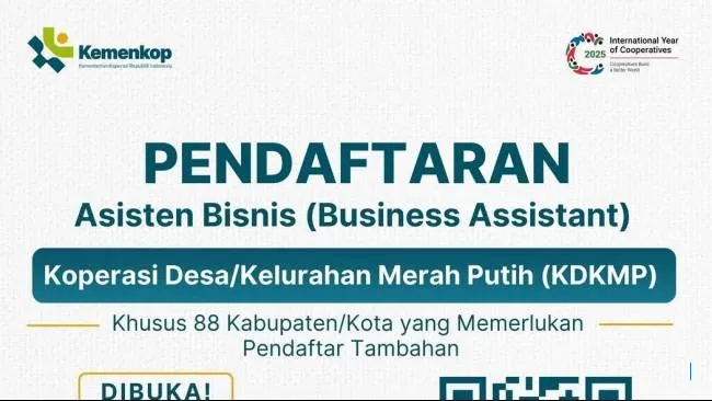 Kemenkop Buka Lowongan Asisten Bisnis di 88 Kabupaten, Usia 55 Tahun Bisa Ikut